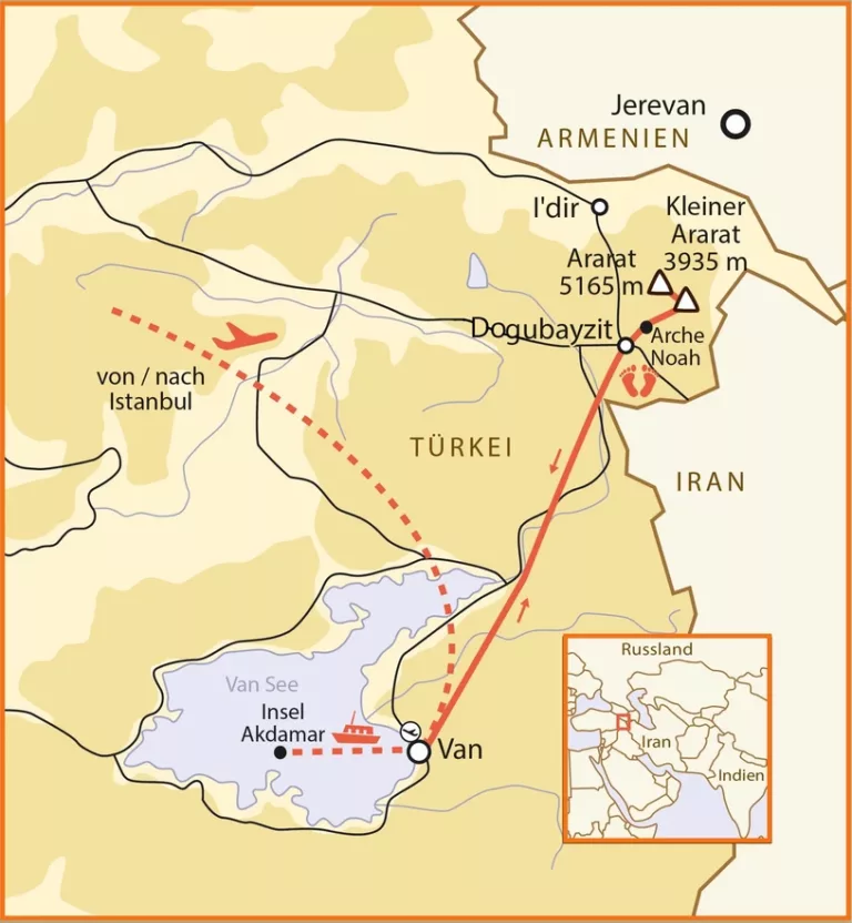 14 tage Klein und Grose Ararat Karte