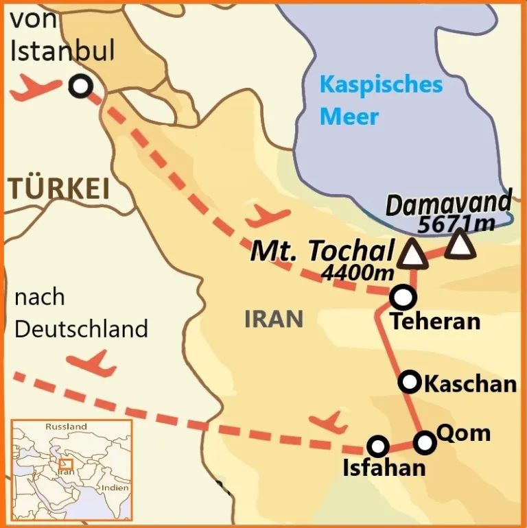 Tochal Demavand Isfahan karte