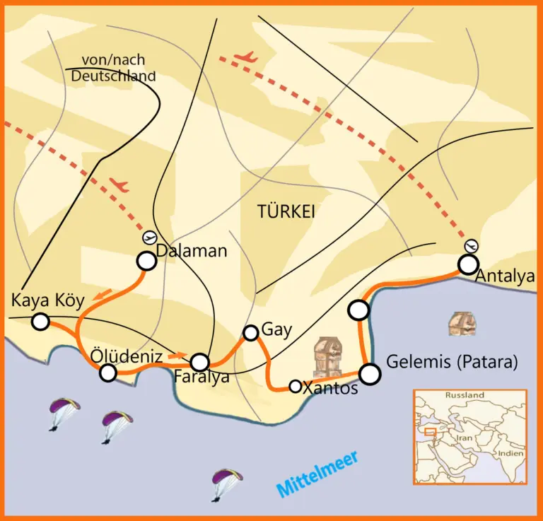 Karte - Lykischer Weg West