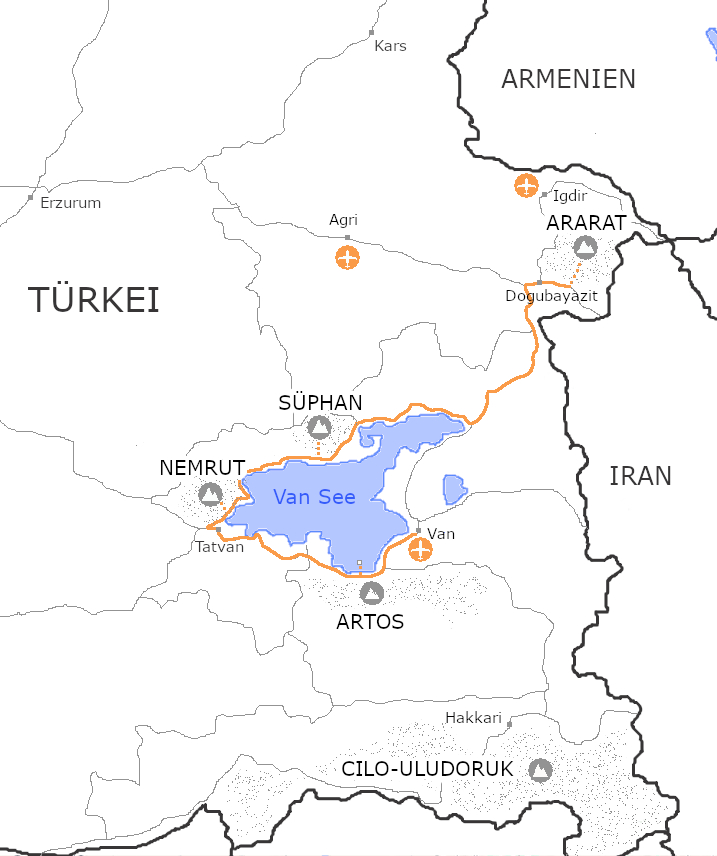 Karte Nemrut-Süphan-Ararat