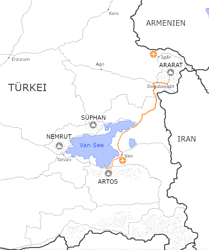 Karte-Artos und Ararat Tour